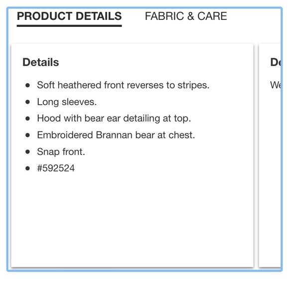 Baby Gap Bear 3-6M Reversible Hoodie Sweatshirt Jacket snaps pink stripes - Picture 3 of 9